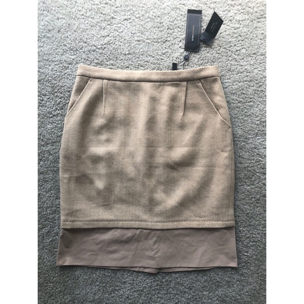 BNWT BCBGMAXAZRIA Camel Jenna Pencil Skirt - Picture 6 of 12